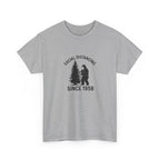 Bigfoot Social Distancing Since 1958 Tee | Sasquatch Forest Graphic Shirt