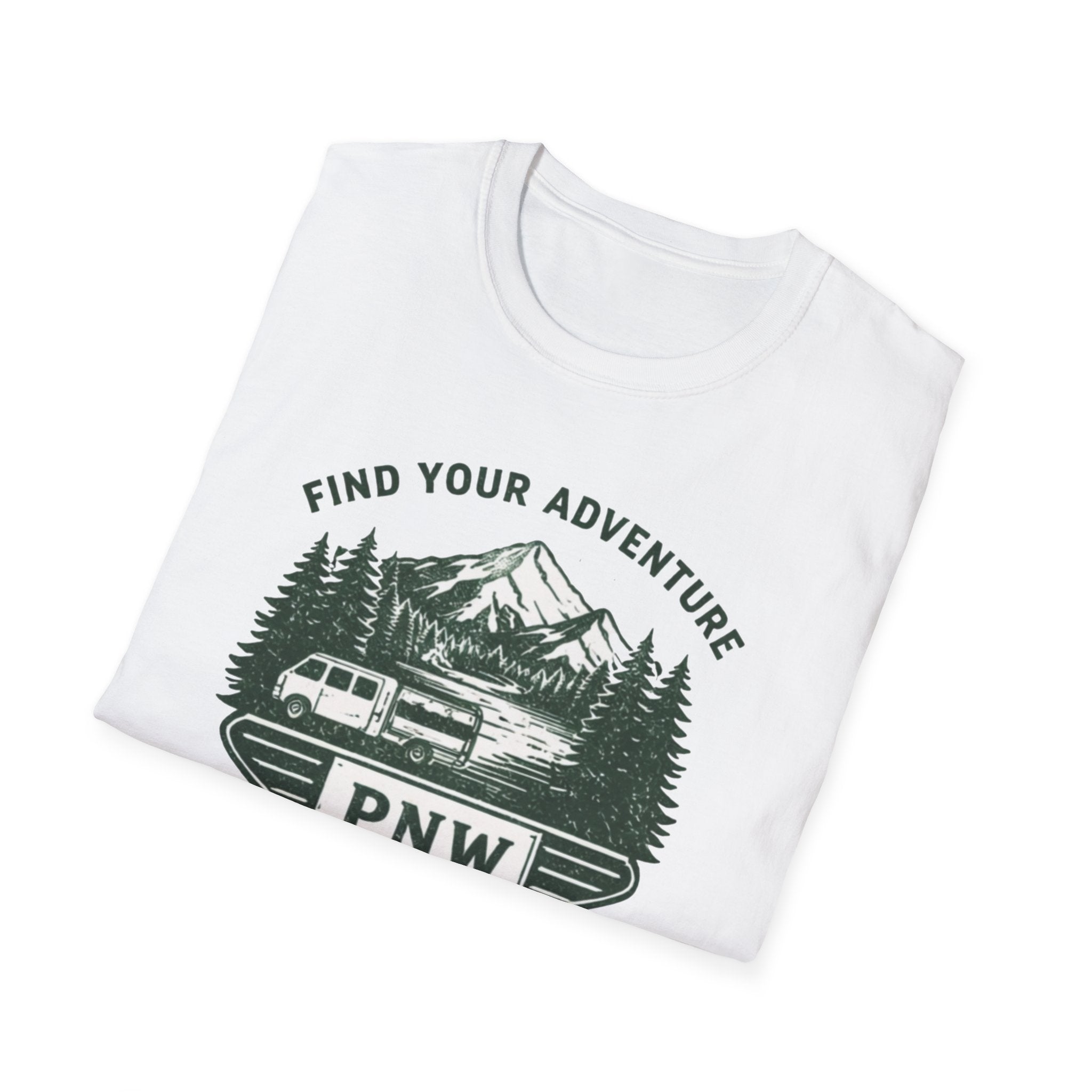 PNW Find Your Adventure T-Shirt | Pacific Northwest Camper Forest Design