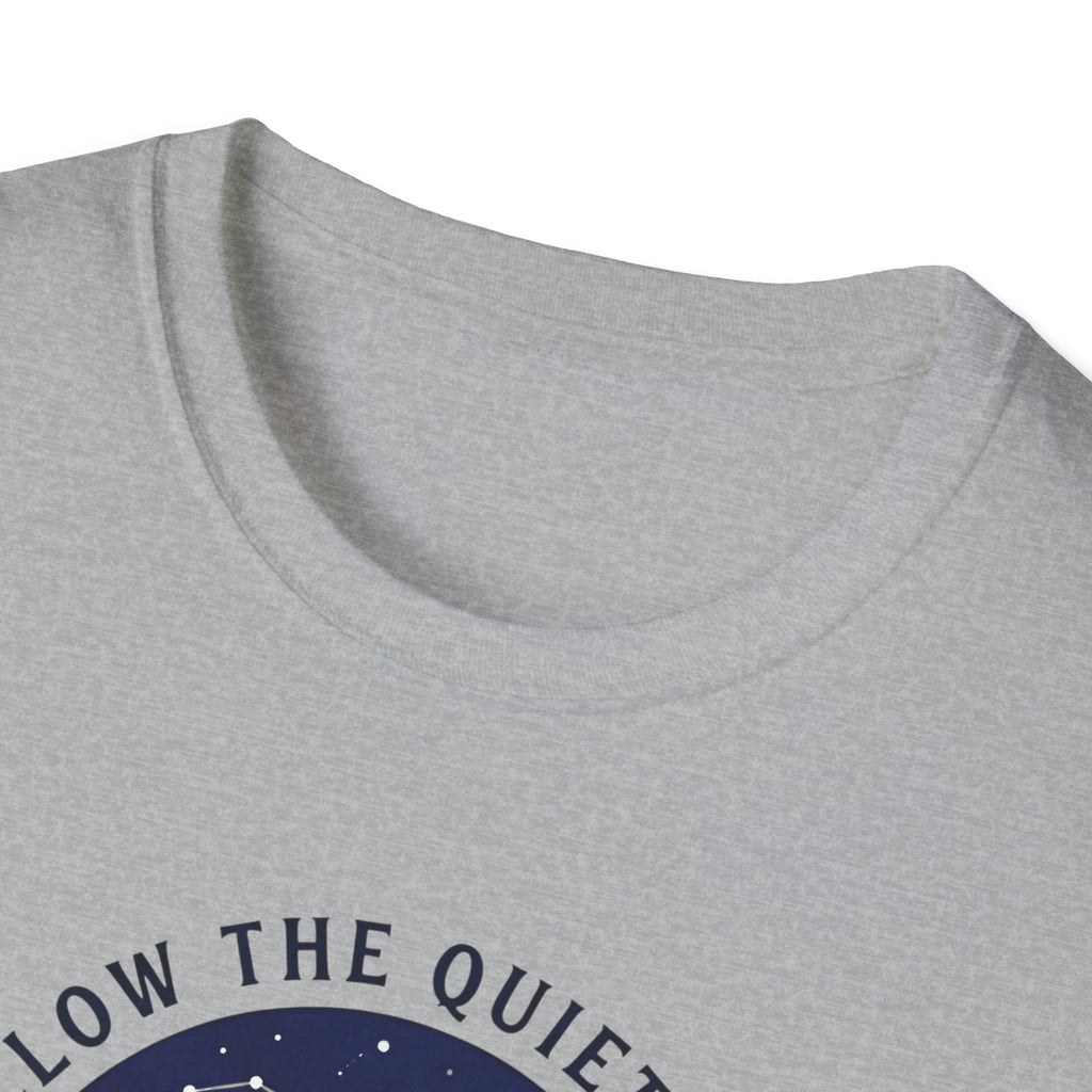 Follow The Quiet Trail Hiking T Shirt | Mountain Night Sky
