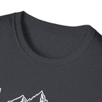 Mountain Heartbeat T-Shirt — Minimalist Mountain ECG Tee for Hikers & Outdoor Lovers