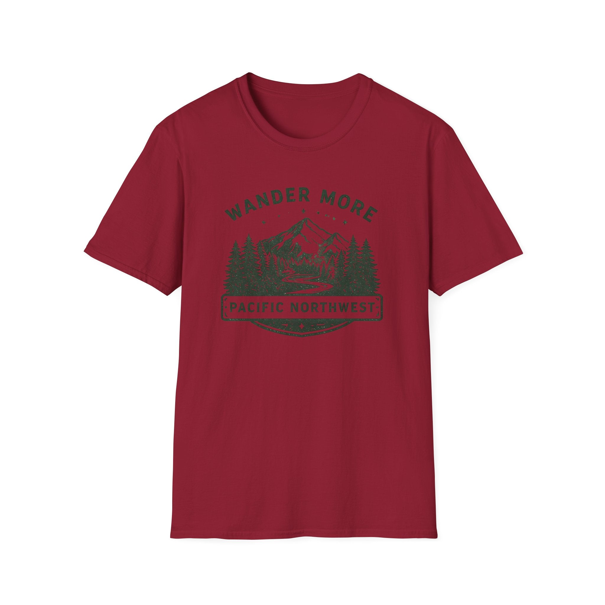 Wander More Pacific Northwest T-Shirt | Mountain Forest Adventure Tee
