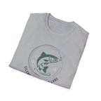 Fishing Trout Illustration T-Shirt | 'Silence Is The Best Lure' Outdoor Angler Tee