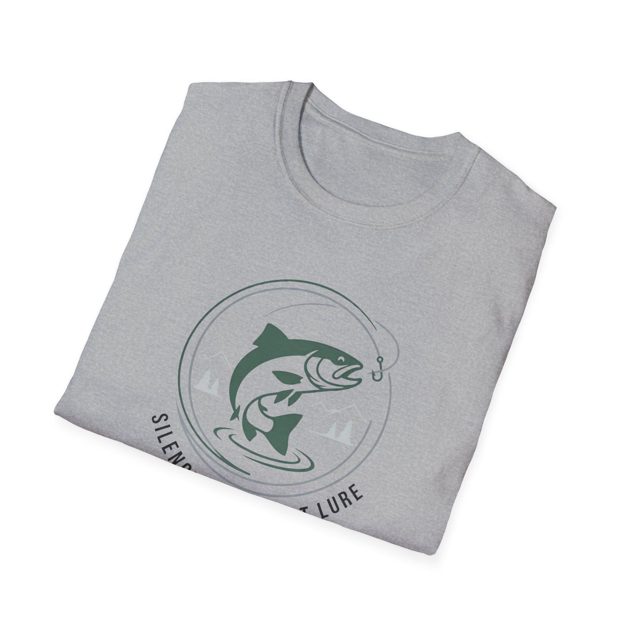 Fishing Trout Illustration T-Shirt | 'Silence Is The Best Lure' Outdoor Angler Tee