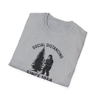 Social Distancing Since 1958 T-Shirt | Bigfoot Sasquatch Graphic