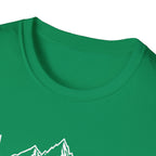 Mountain Heartbeat T-Shirt — Minimalist Mountain ECG Tee for Hikers & Outdoor Lovers