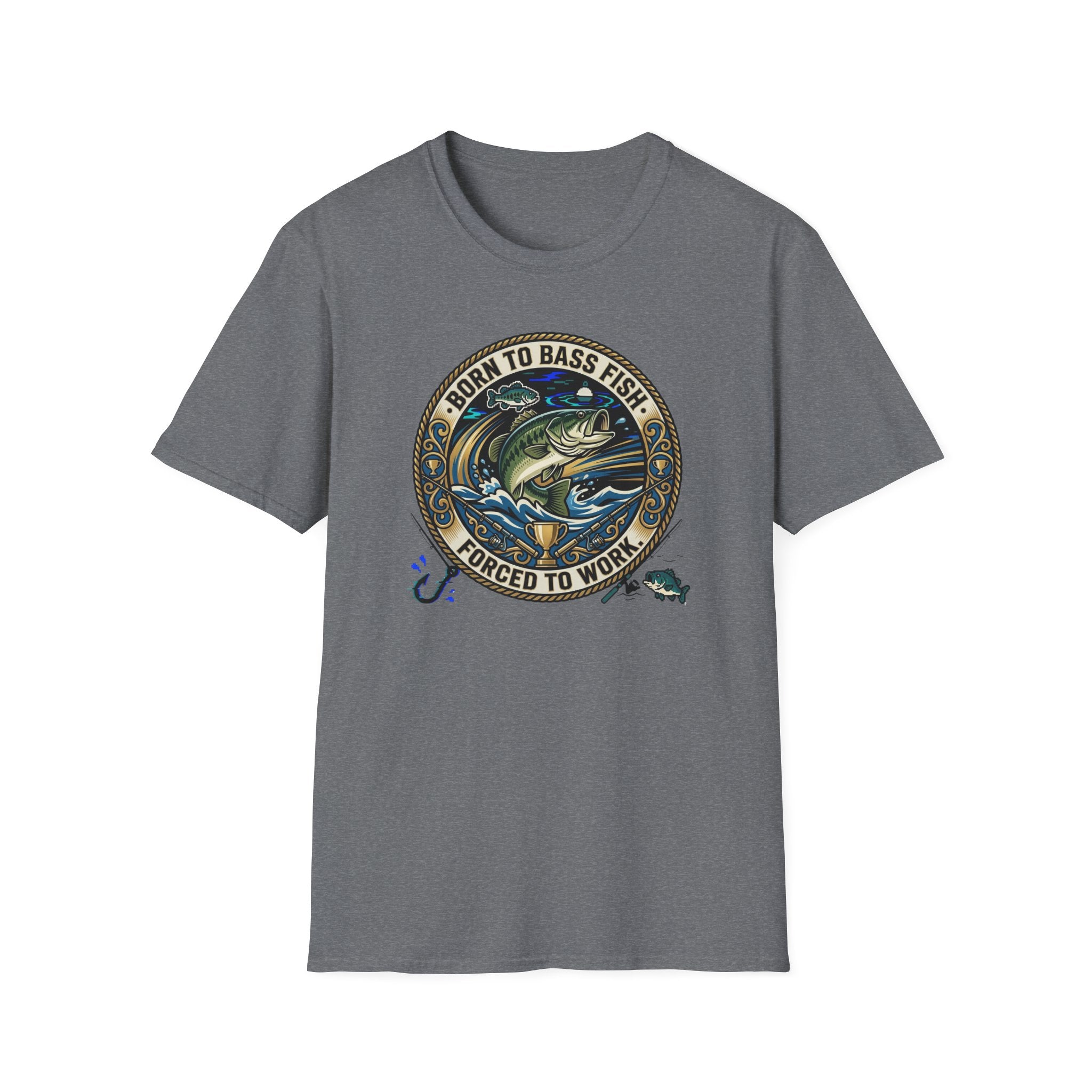 Born to Bass Fish graphic T-Shirt | Fishing Lure Illustration