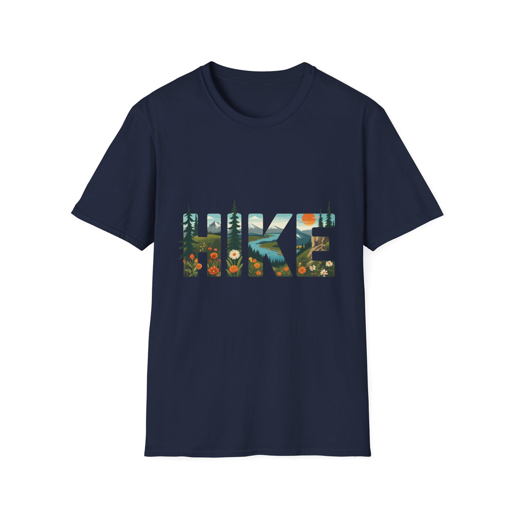 Hike nature typography T-Shirt | Outdoor hiking mountains forest design