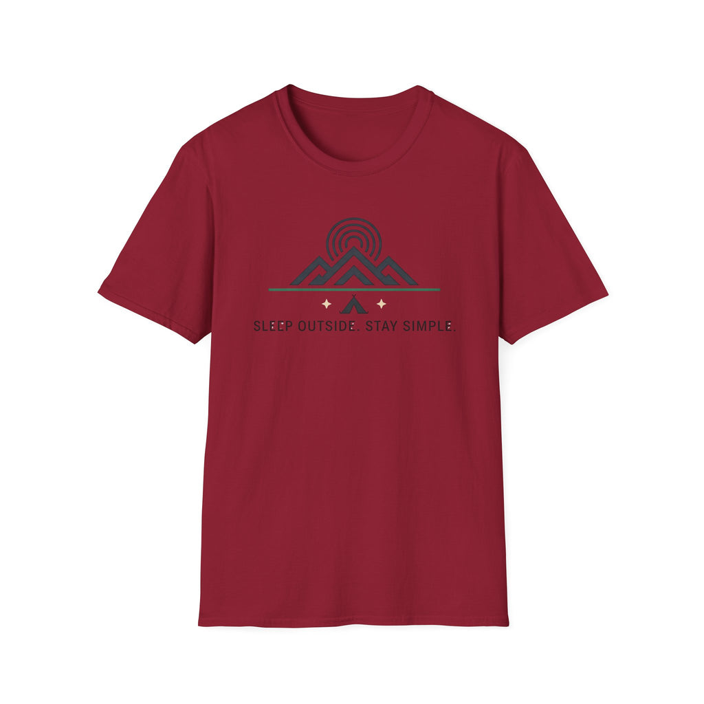 Sleep Outside Stay Simple T-Shirt | Mountain Camping Graphic Tee