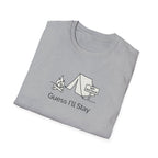 Guess Ill Stay camping tee | Tent and campfire graphic T-Shirt