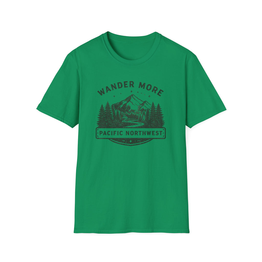 Wander More Pacific Northwest T-Shirt | Mountain Forest Adventure Tee