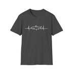 Trout Heartbeat Line T-Shirt | Fishing Graphic