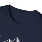 Mountain Heartbeat T-Shirt — Minimalist Mountain ECG Tee for Hikers & Outdoor Lovers