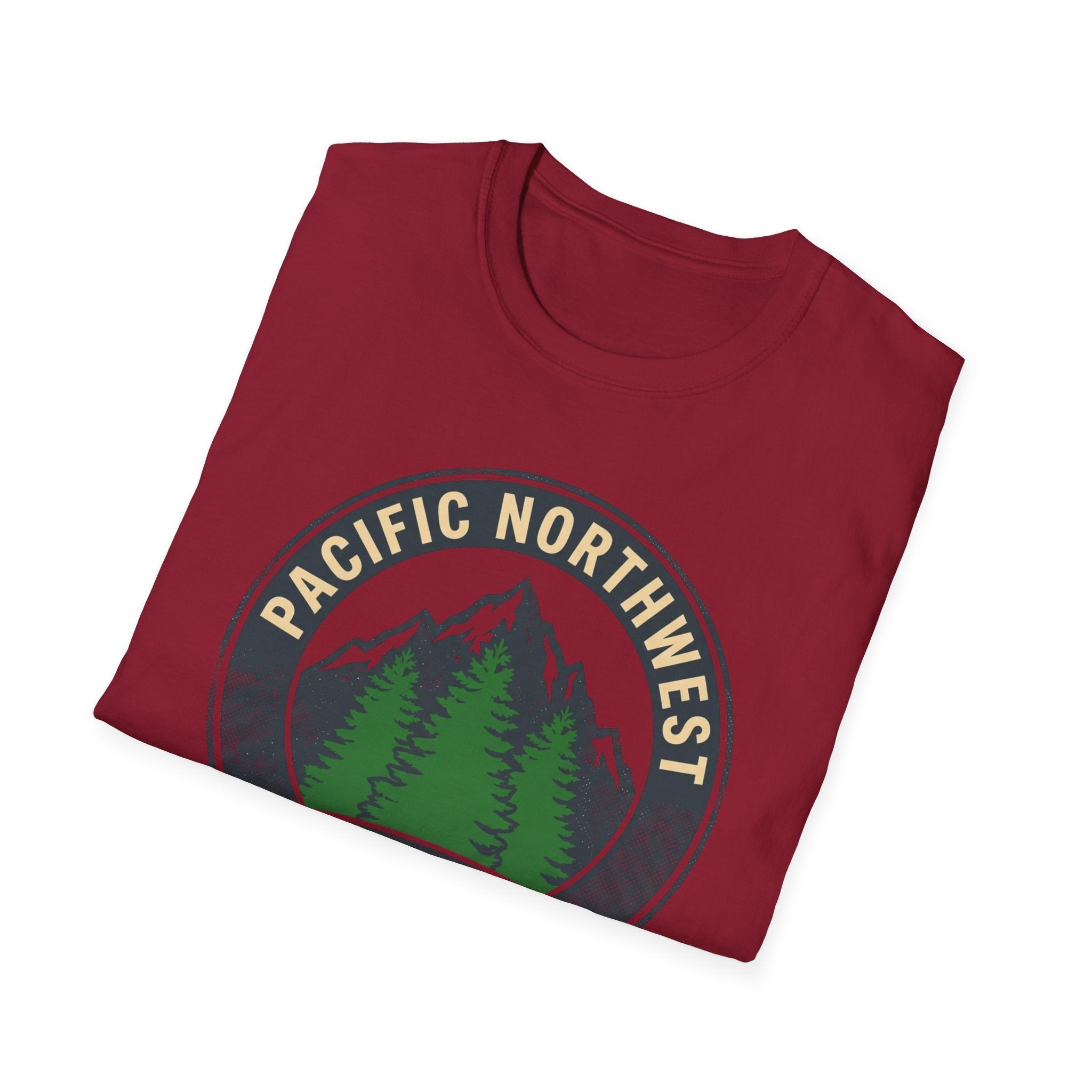 Pacific Northwest Mountain Pines T-Shirt | Upper Left USA graphic