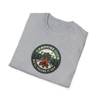 Campfire Club Patch design T-Shirt | Mountain Camping Logo Tee