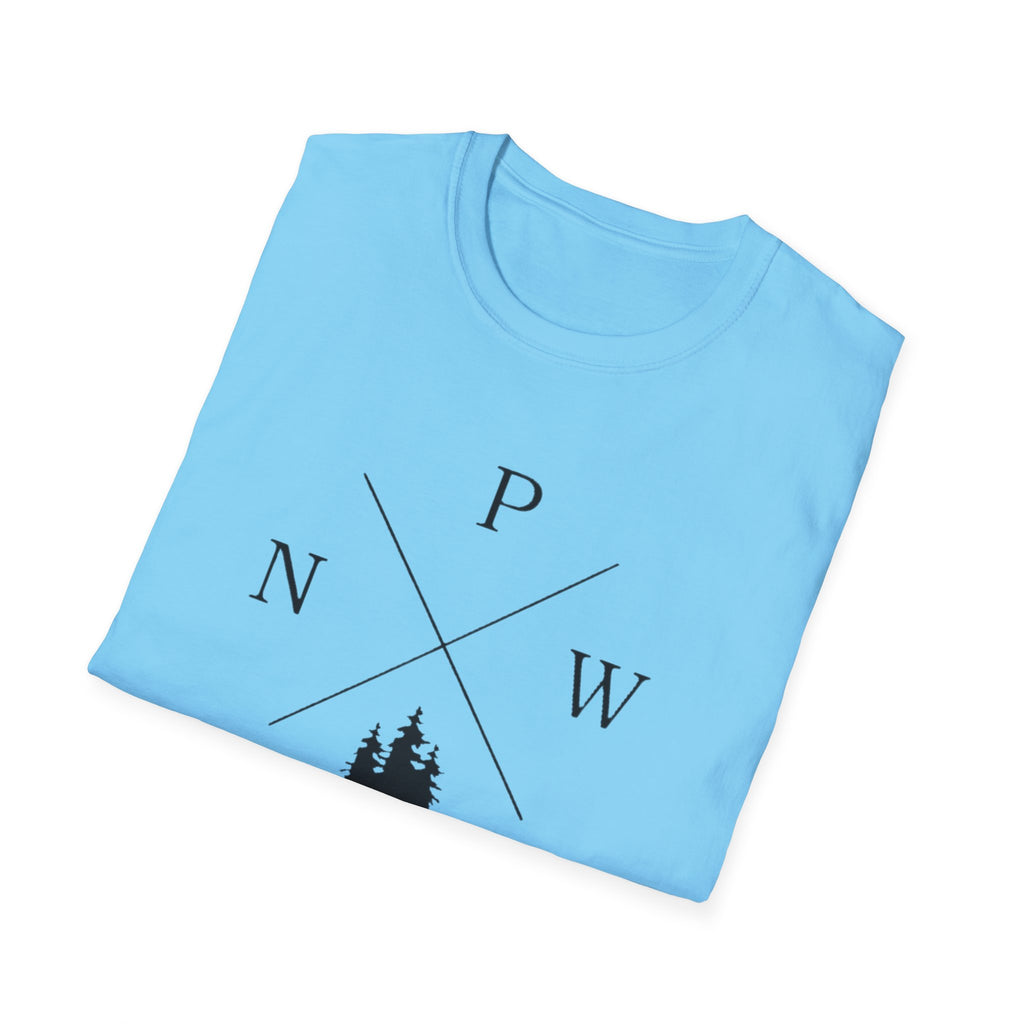 Compass Pines t-shirt | North South East West forest logo