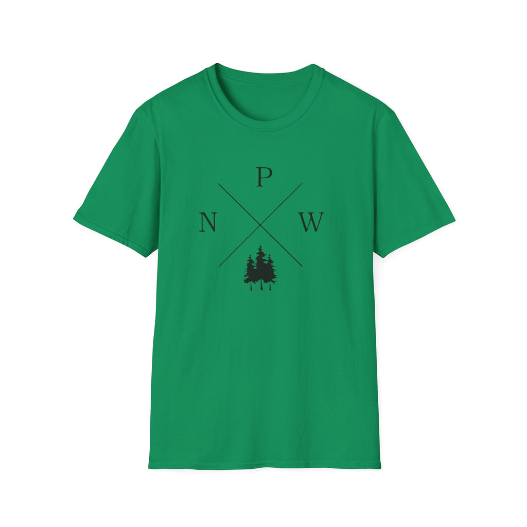 Compass Pines t-shirt | North South East West forest logo