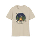 The Forest Whispers campfire scene T-Shirt | nighttime woods illustration