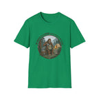 Dad is a Legend Camping T-Shirt | Bear, Campfire, Tent Cabin Illustration