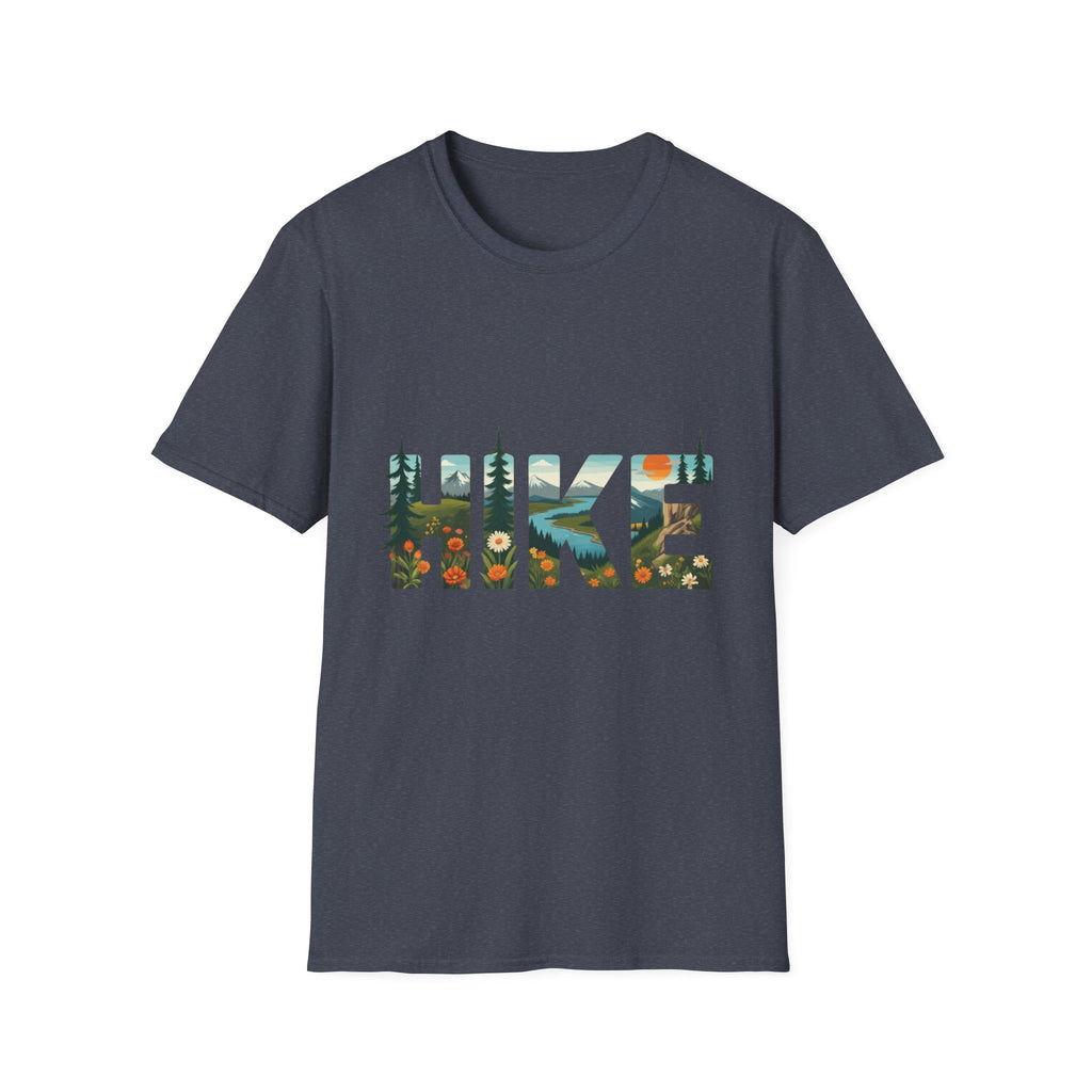 Hike nature typography T-Shirt | Outdoor hiking mountains forest design
