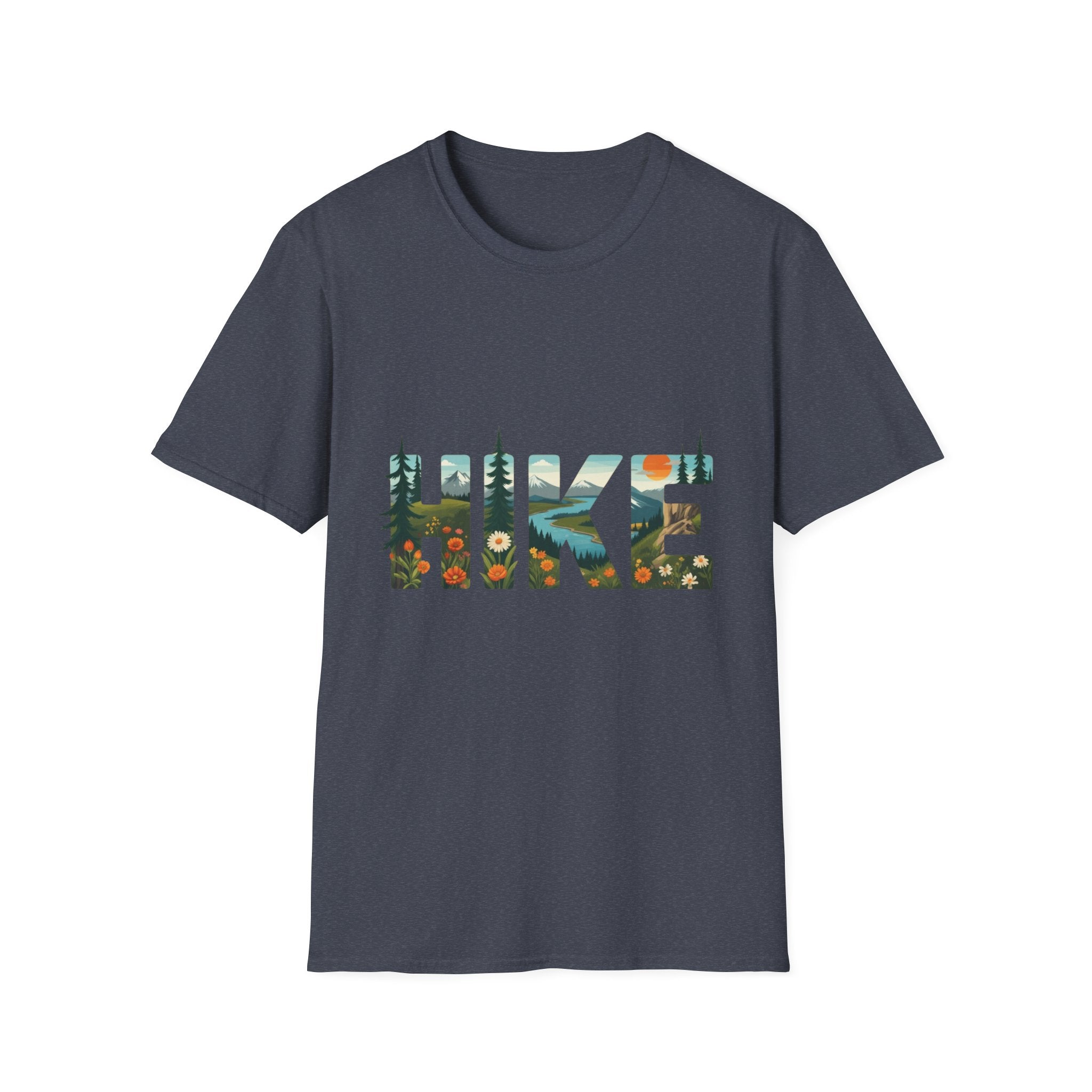 Hike nature typography T-Shirt | Outdoor hiking mountains forest design