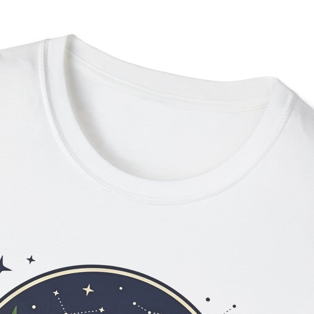 The Forest Whispers campfire scene T-Shirt | nighttime woods illustration