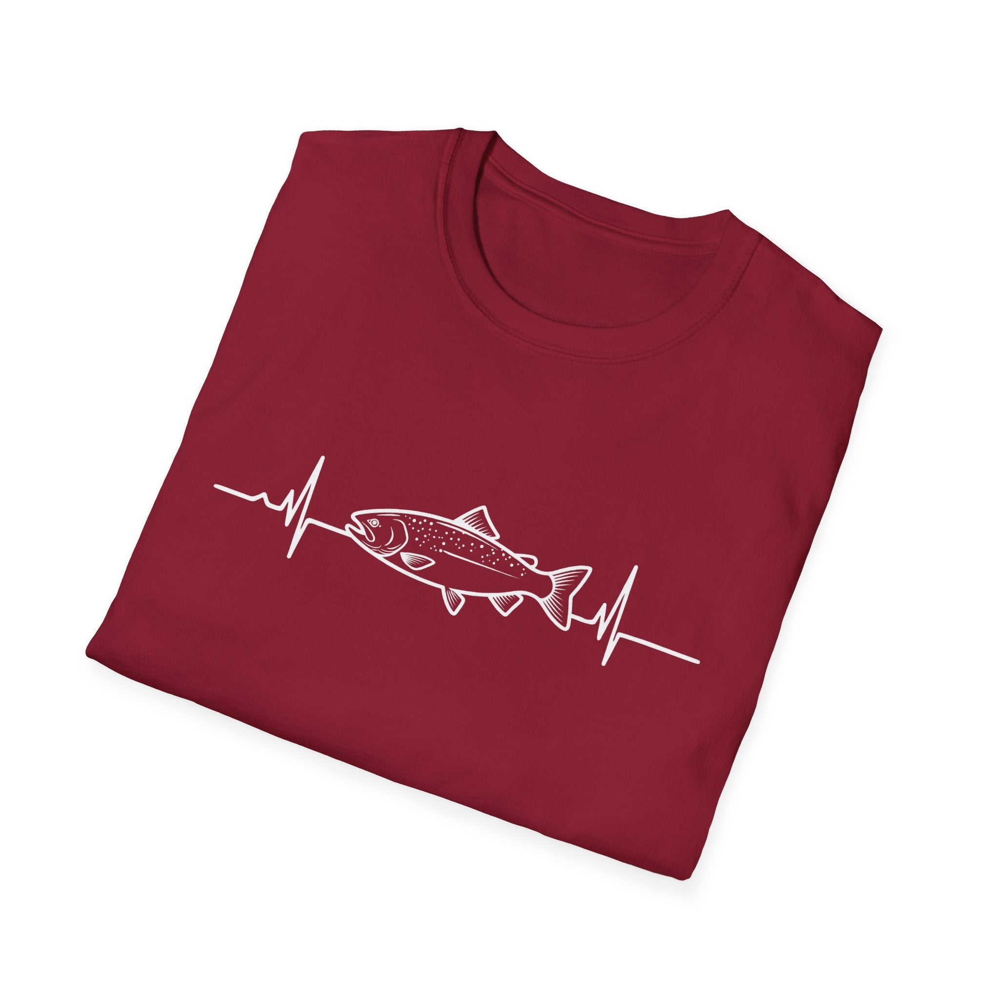 Trout Heartbeat Line T-Shirt | Fishing Graphic