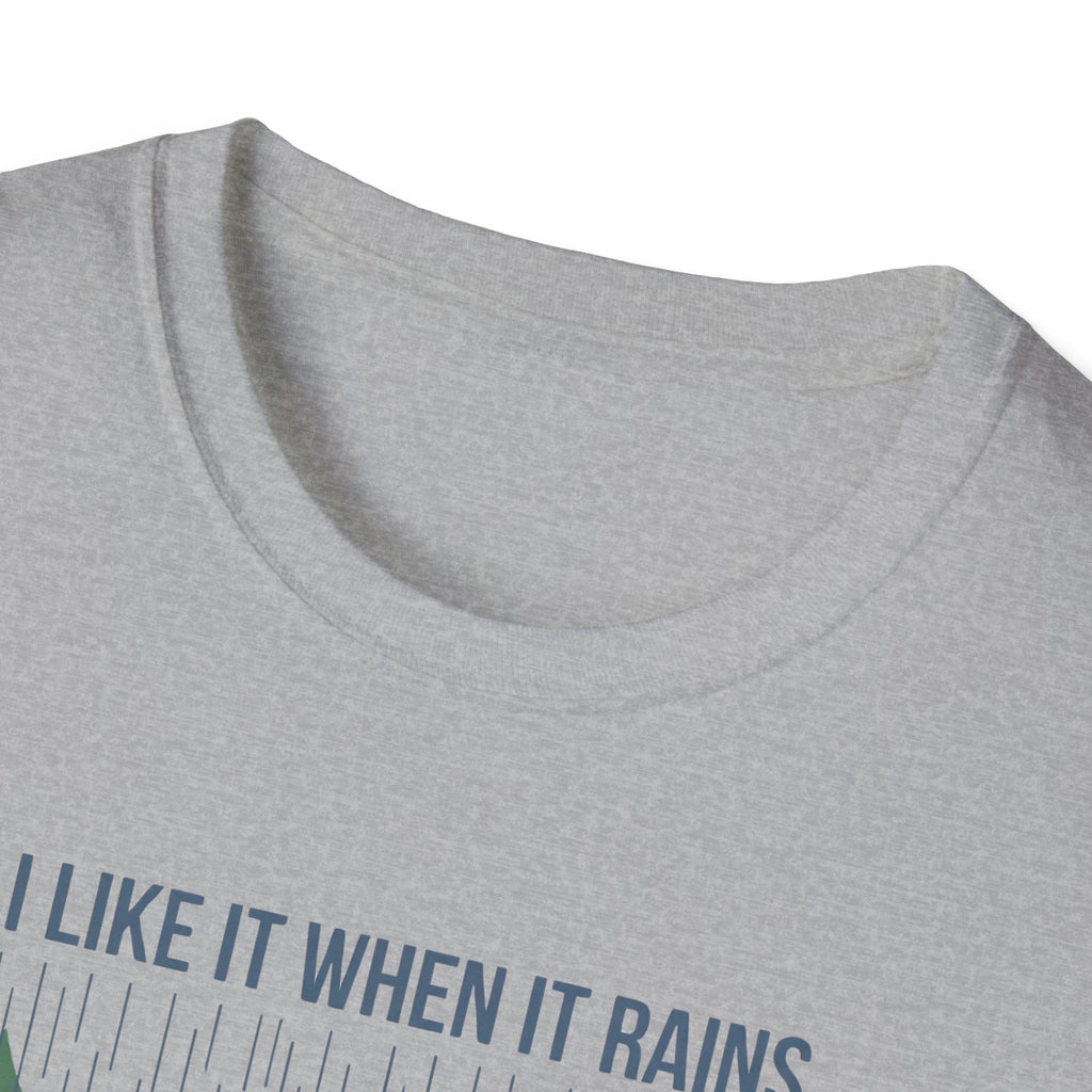 I Like It When It Rains Less People Outside T-Shirt | Introvert Rain Design