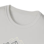 Coffee Cup in Pines T-Shirt | mountain camp mug, minimalist outdoors design