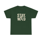 Stay Wild Bigfoot T-Shirt | Sasquatch Retro Typography Tee