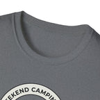 Weekend Camping Trip Overpacked As Usual T-Shirt | Camping Badge Tee