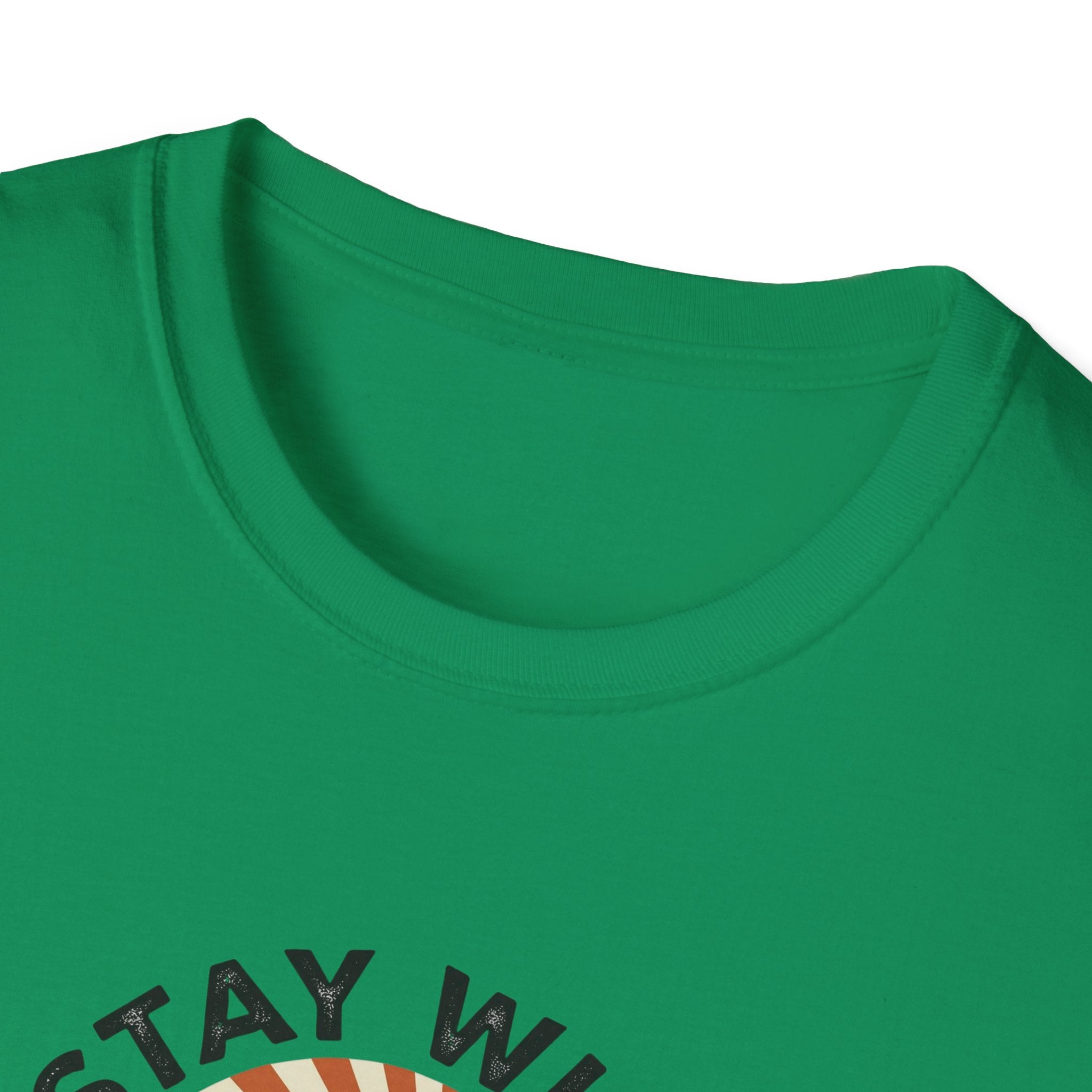 Stay Wild PNW T-Shirt | Mountain Sunset, Pine Trees, River Road