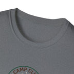 Camp Club We Tried T-Shirt | Camping Badge, Mountains & Pine Trees