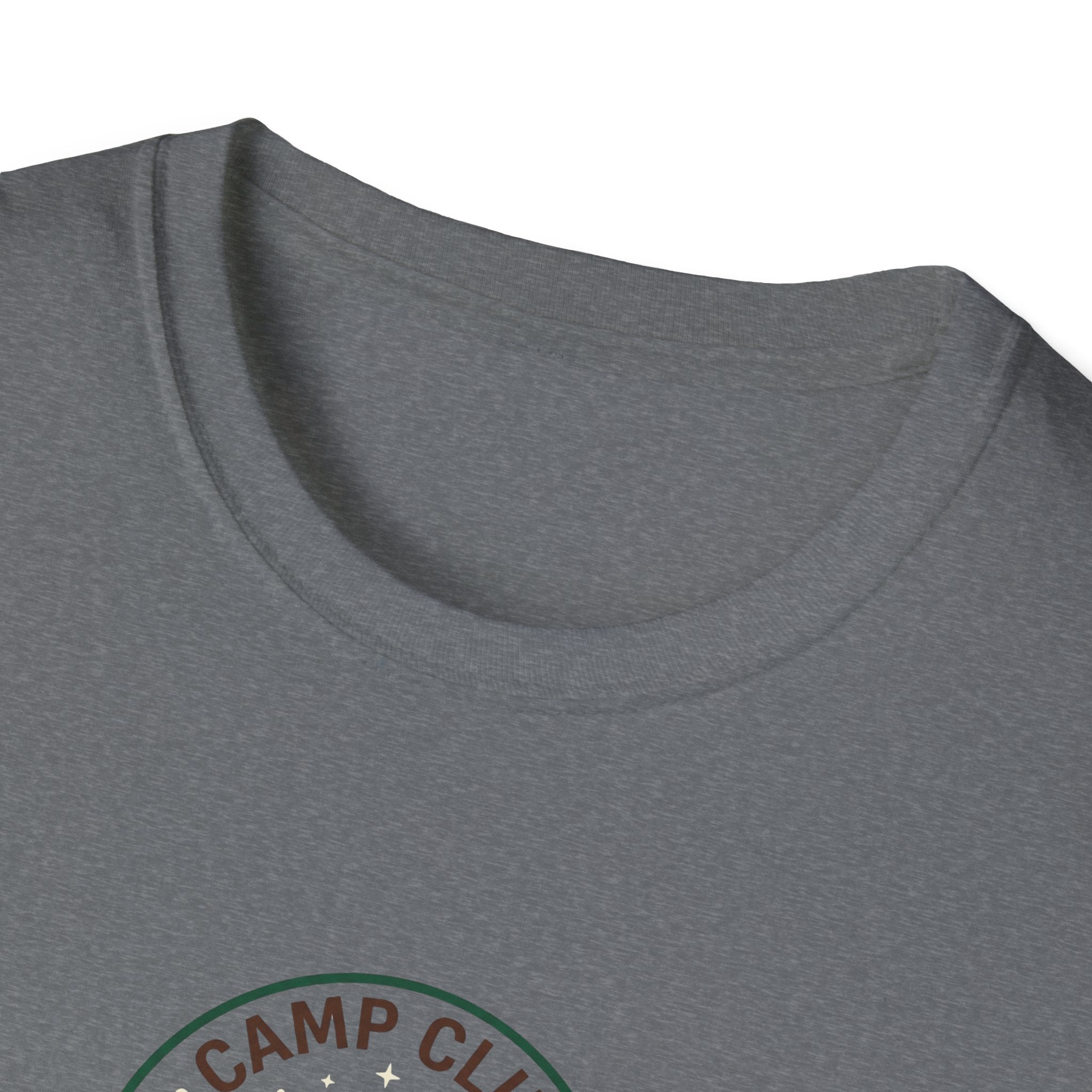 Camp Club We Tried T-Shirt | Camping Badge, Mountains & Pine Trees