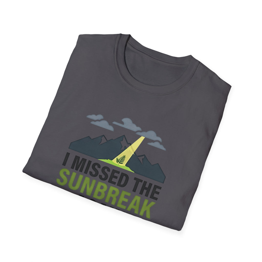 I Missed the Sunbreak Again T-Shirt | Mountain Lightning Graphic Tee