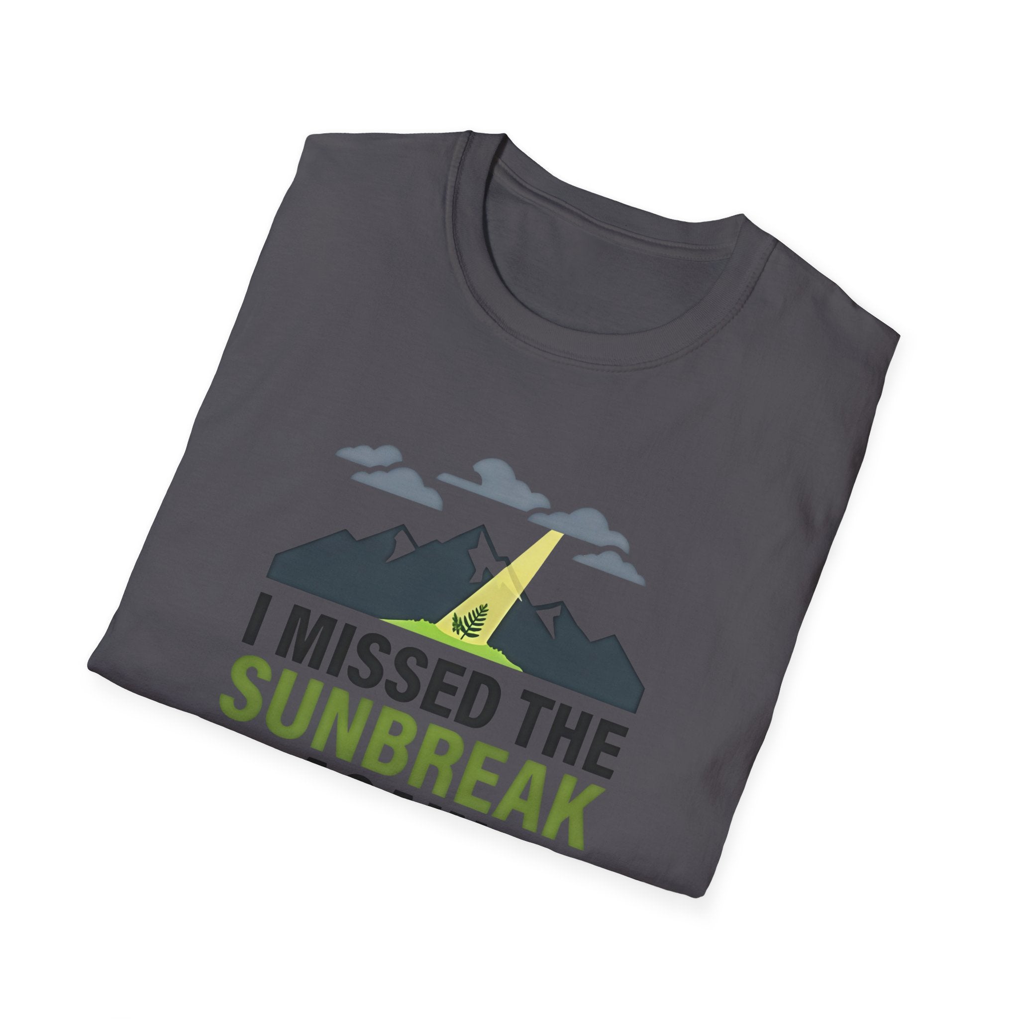 I Missed the Sunbreak Again T-Shirt | Mountain Lightning Graphic Tee