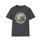 Just One More Cast Fishing T-Shirt | Retro Sunset Angler Design
