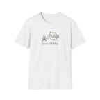 Guess Ill Stay camping tee | Tent and campfire graphic T-Shirt