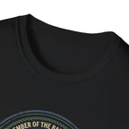 Retro Fishing Camp badge T-Shirt | Lake Sunset Outdoor Graphic
