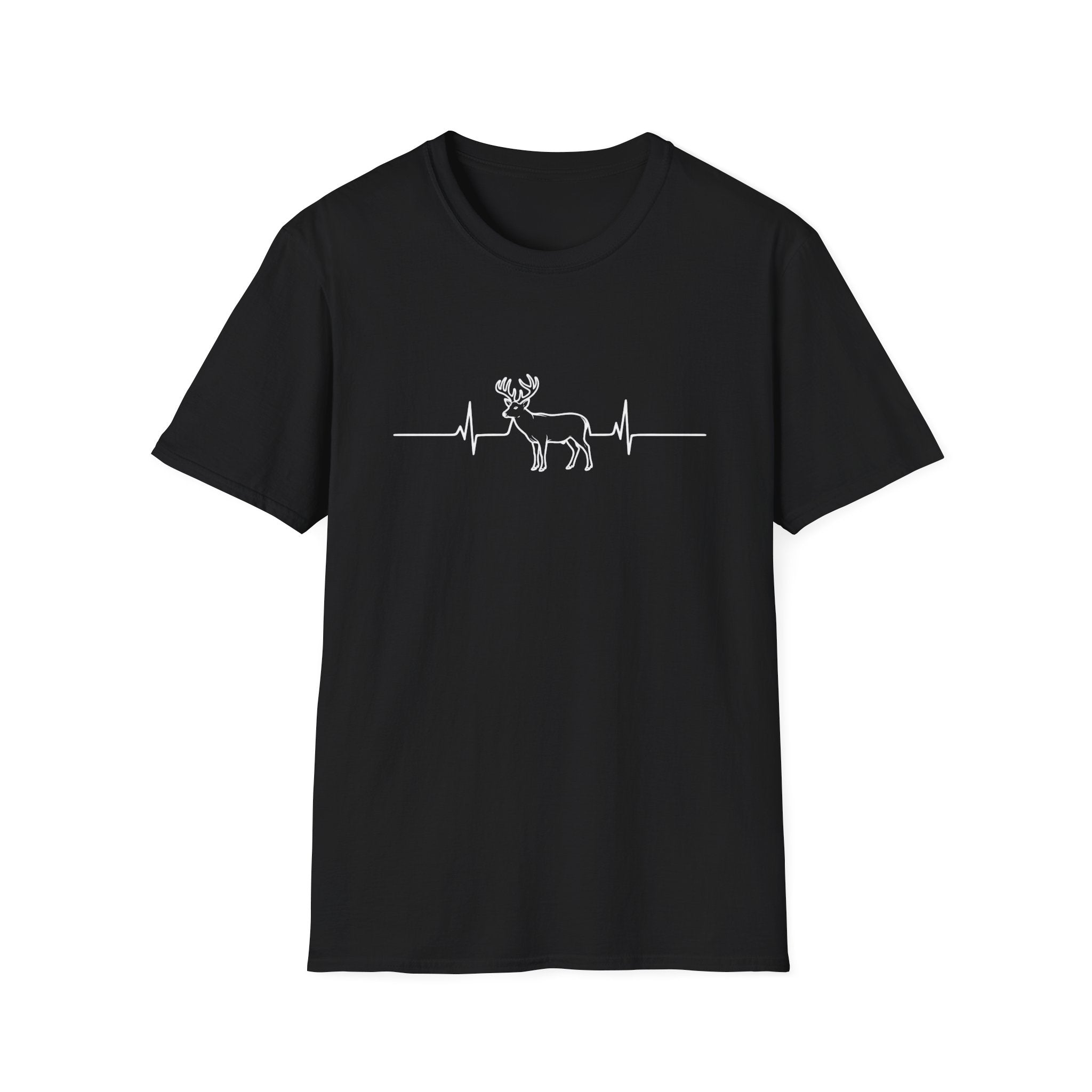 Buck Heartbeat Line T-Shirt | Deer EKG Graphic Tee