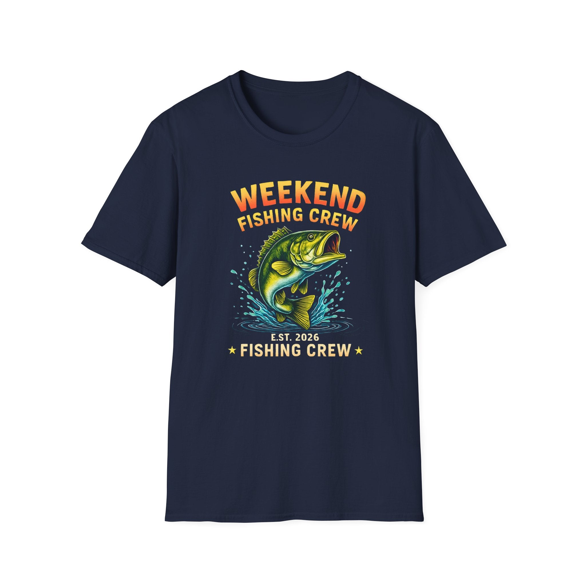 Weekend Fishing Crew T-Shirt | Bass Fish Illustration, Angler Tee