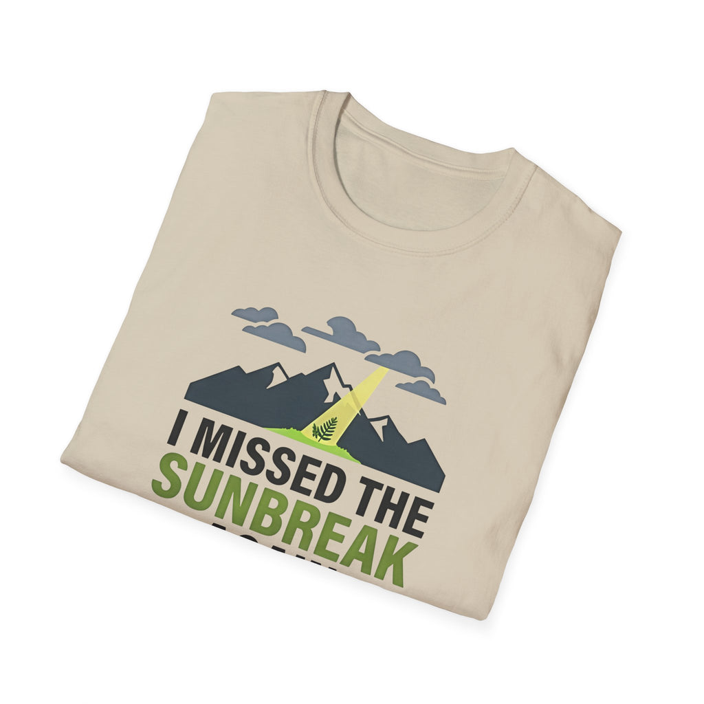 I Missed the Sunbreak Again T-Shirt | Mountain Lightning Graphic Tee
