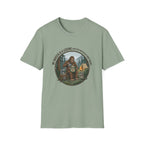 Dad is a Legend Camping T-Shirt | Bear, Campfire, Tent Cabin Illustration