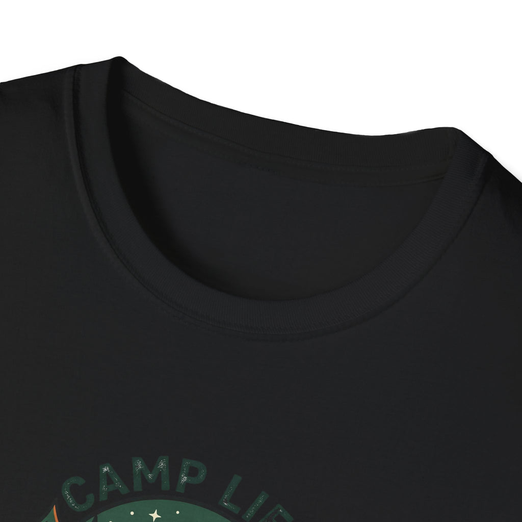 Camp Life tent campfire graphic T-Shirt | camping outdoors nature