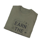 Earn The View T-Shirt | Hiking Adventure Typography Shirt