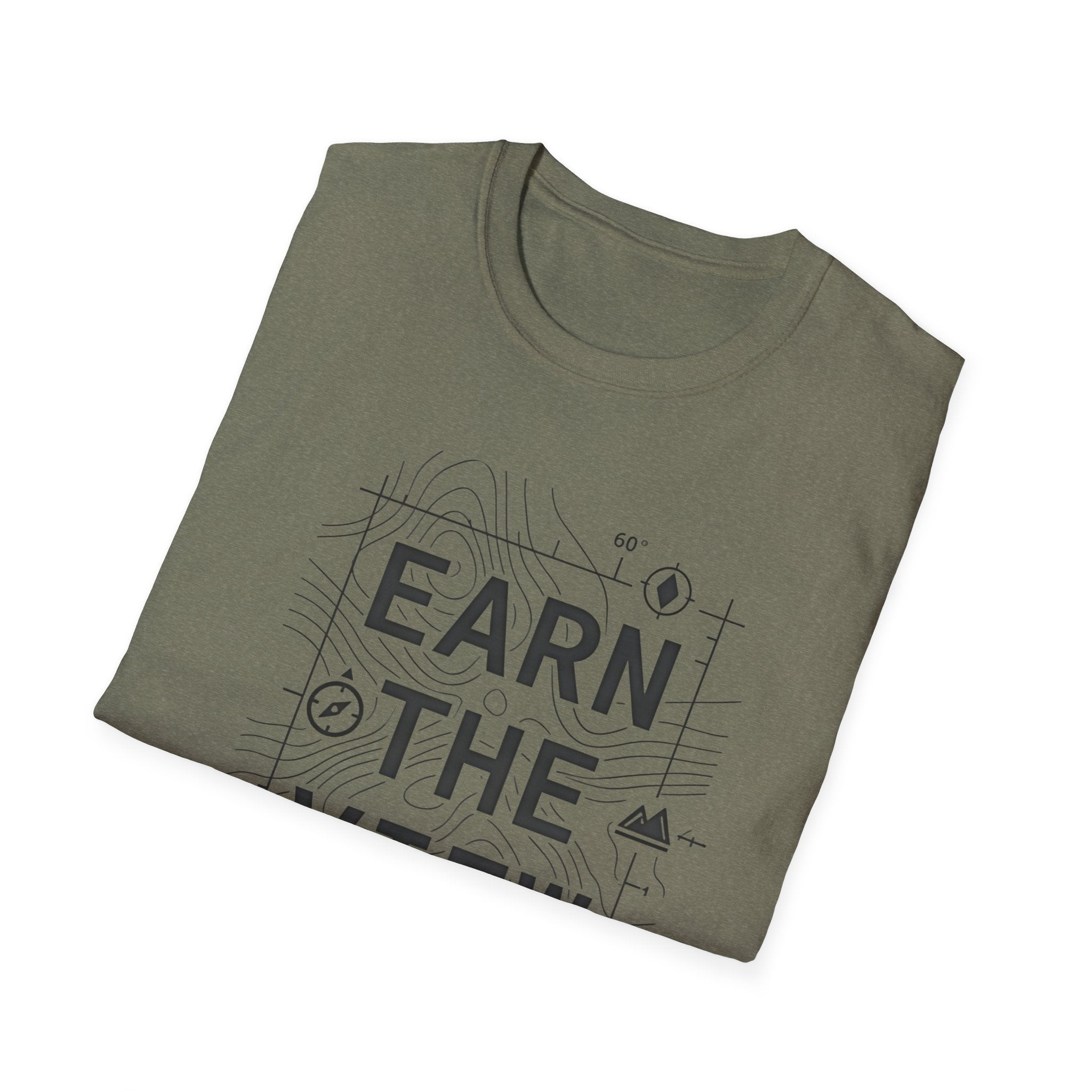 Earn The View T-Shirt | Hiking Adventure Typography Shirt
