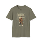 Oregon Bigfoot T-Shirt | Sasquatch Forest State Outline