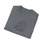 Professional Camper T-Shirt | Minimal Line Art Camping Design