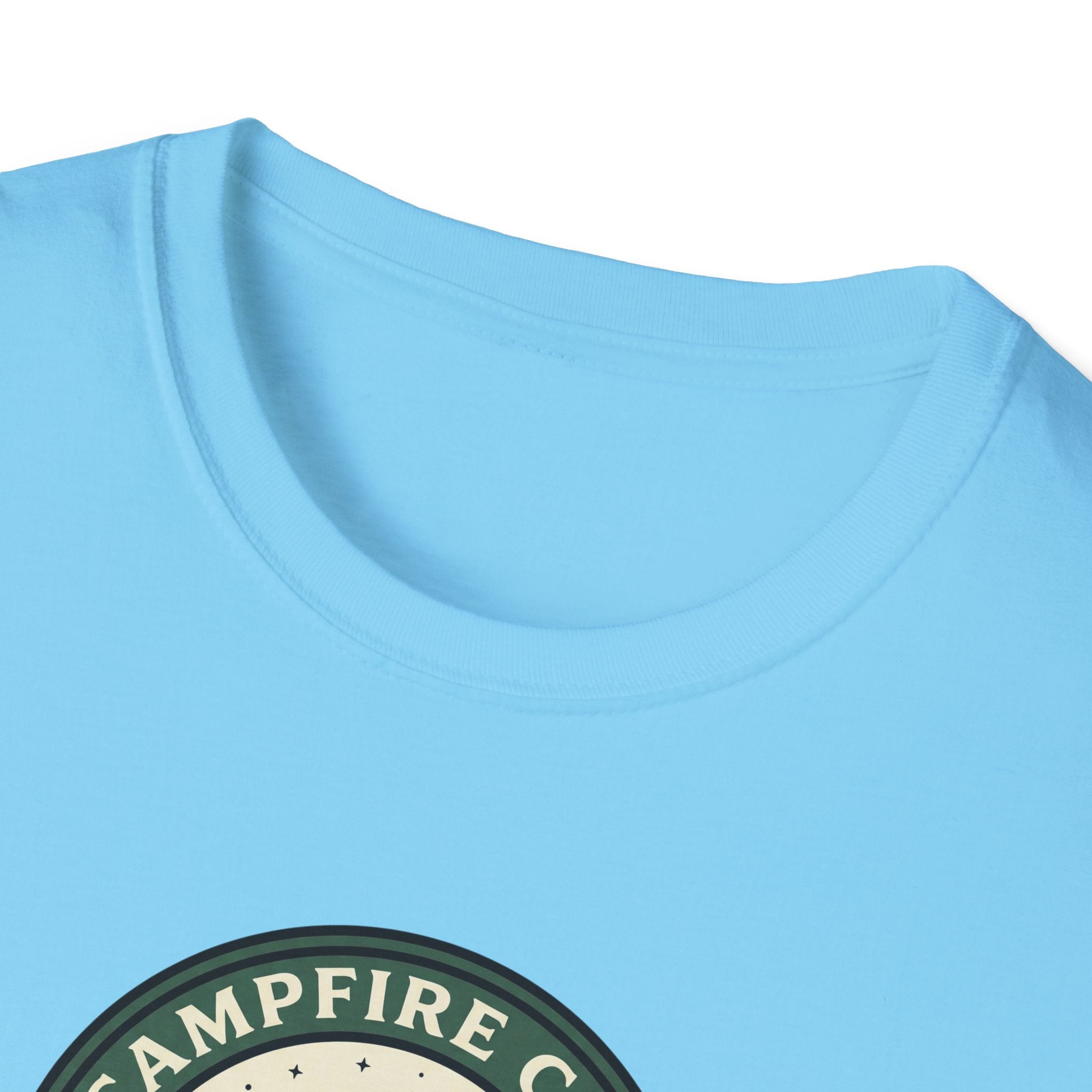 Campfire Club Patch design T-Shirt | Mountain Camping Logo Tee