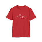 Buck Heartbeat Line T-Shirt | Deer EKG Graphic Tee