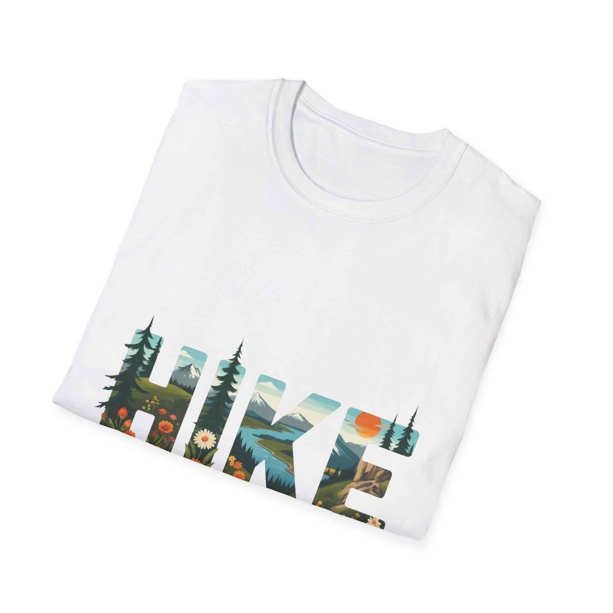 Hike nature typography T-Shirt | Outdoor hiking mountains forest design